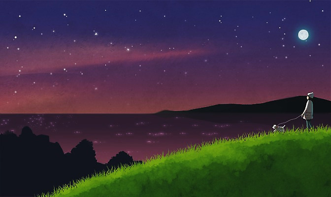 전신 PSD 동물 여자 별 반려견 바다 섬 백그라운드 일러스트 산 한명 서기 사람 초원 성인 해변 반려동물 마을 산책 보름달 달 개 강아지 저녁 동산 여자만 여자한명만 성인여자만 성인만 국내일러스트 자연요소 1 포유류 모션 휴식 야간 파일형식