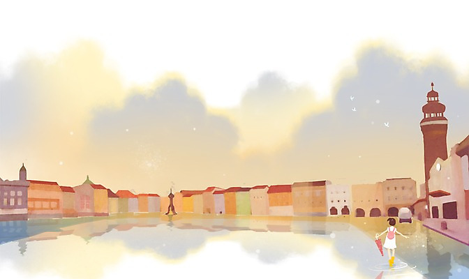 전신 PSD 동물 구름 여자 어린이 백그라운드 일러스트 우산 조류 하늘 거리 주택 한명 서기 사람 소녀 빌딩 건물 먹구름 비둘기 빗물 여자만 여자한명만 어린이만 소녀만 소녀한명만 국내일러스트 자연요소 1 건축물 모션 비_날씨 파일형식 구름_자연