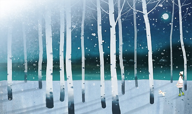 전신 PSD 나무 식물 동물 계절 여자 반려견 호수 어린이 백그라운드 겨울 일러스트 한명 서기 사람 풍경 소녀 반려동물 산책 보름달 달 눈 연못 개 강아지 저녁 자작나무 눈내림 여자만 여자한명만 어린이만 소녀만 소녀한명만 겨울배경 국내일러스트 자연요소 1 포유류 모션 날씨 휴식 눈_날씨 야간 파일형식