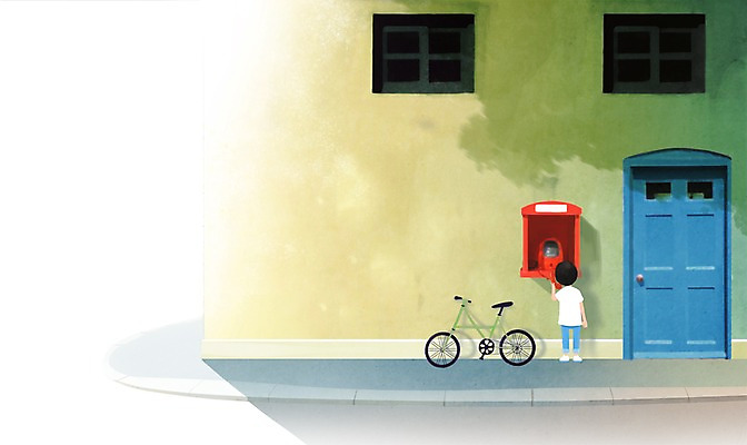 전신 PSD 남자 어린이 백그라운드 일러스트 창문 출입구 한명 서기 사람 건물 문 자전거 전화기 공중전화 현관문 통화 도보 남자한명만 어린이만 국내일러스트 1 건축물 모션 바이크 남자만 파일형식