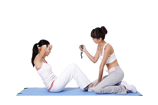 포토 JPG 스튜디오촬영 전신 외국인 해외기획촬영 우먼라이프 라이프스타일 여자 포즈 운동화 몸매관리 다이어트 2011년중국 실내 건강 누끼 사람 앉기 동양인 20대 성인 두명 옆모습 운동복 민소매 운동 중국인 건강관리 헬스 매트 도움 목표 탱크톱 연습 트레이너 올림머리 열정 윗몸일으키기 포니테일 타이머 묶은머리 스톱워치 의료성형뷰티 여자만 성인여자만 청년만 청년여자만 성인만 국내포토 헤어스타일 옷 감정 뷰포인트 시계 신발 컨셉 상의 모션 관리 인종 청년 내부 생활 파일형식