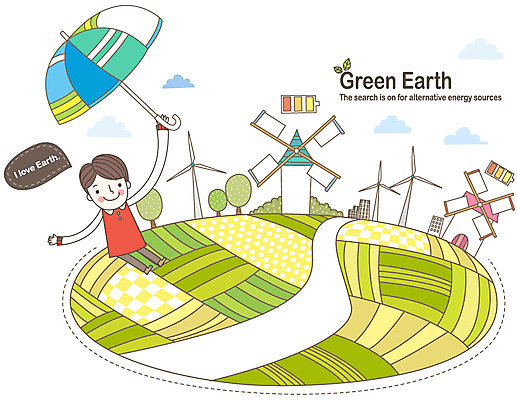 전신 나무 식물 구름 남자 캠페인 일러스트 우산 한명 서기 미소 웃음 사람 성인 자연보호 환경 그린캠페인 절약 그린에너지 풍력에너지 보호 건전지 환경보전 친환경 풍력발전소 풍력기 논밭 성인남자한명만 국내일러스트 AI파일 자연요소 1 컨셉 밭 모션 자연 논 표정 발전소 에너지 사회이슈 남자한명만 성인남자만 파일형식 벡터