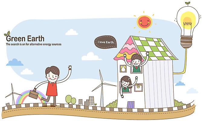 전신 식물 구름 여자 남자 딸 아들 어린이 캠페인 40대 일러스트 전구 하늘 조명 주택 서기 미소 웃음 사람 손짓 소녀 소년 여러명 상반신 성인 건물 10대 부모 태양 새싹 자연보호 환경 그린캠페인 자녀 인사 절약 아빠 그린에너지 풍력에너지 보호 환경보전 백열등 친환경 퇴근 태양에너지 집열판 풍력기 형광등 퇴근길 국내일러스트 AI파일 자연요소 건축물 중년 다수 컨셉 가족 모션 청소년 자연 전등 표정 에너지 예절 사회이슈 출퇴근 파일형식 벡터