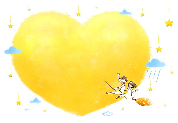 전신 PSD 구름 여자 남자 별 어린이 액자 백그라운드 일러스트 프레임 사랑 틀 미소 웃음 사람 앉기 소녀 소년 두명 10대 달 하트 빗자루 십대만 국내일러스트 자연요소 모양 감정 모션 청소년 표정 청소도구 파일형식