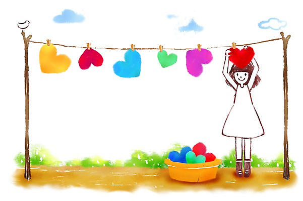 전신 PSD 구름 여자 어린이 줄 백그라운드 일러스트 집게 사랑 한명 서기 미소 웃음 사람 소녀 10대 하트 빨래 빨랫줄 대야 빨래집게 빨래통 여자만 여자한명만 소녀만 국내일러스트 자연요소 모양 1 감정 가사 모션 청소년 표정 어린이만 파일형식