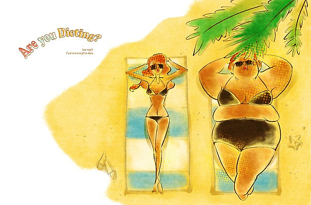 전신 PSD 식물 라이프스타일 계절 여자 수영복 모래 잎 다이어트 일러스트 나뭇잎 건강 사람 성인 해변 두명 라이프 여름 비키니 모래사장 선글라스 눕기 건강관리 비교 선탠 비만 날씬함 선베드 여자만 성인여자만 성인만 국내일러스트 옷 안경 바다 컨셉 의자 모션 관리 생활 몸매 파일형식