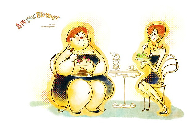 전신 PSD 라이프스타일 여자 음식 다이어트 의자 일러스트 탁자 건강 사람 앉기 성인 두명 라이프 건강관리 케이크 레스토랑 샐러드 비교 비만 날씬함 습관 생활습관 여자만 성인여자만 성인만 국내일러스트 가구 컨셉 모션 디저트 관리 생활 식당 몸매 파일형식