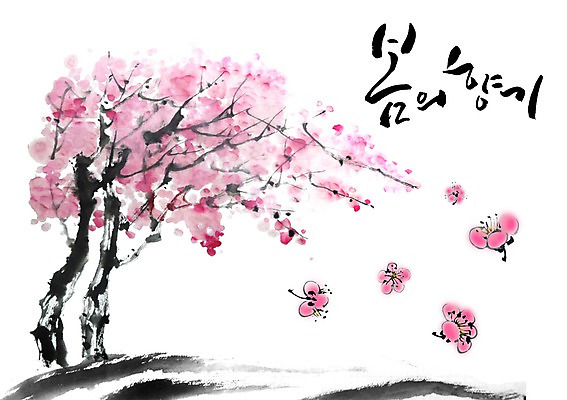 PSD 식물 편집이미지 문자 손글씨 사계절 계절 꽃 캘리배경 백그라운드 캘리편집 캘리그라피 풍경 타이포그라피 글자캘리그라피 한글 사람없음 단어 봄 이미지편집 파일형식