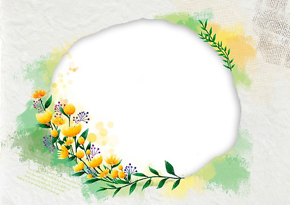 PSD 식물 배너 계절 꽃 종이 백그라운드 잎 일러스트 나뭇잎 안내 프레임 알림판 틀 풍경 사람없음 봄 알림 봄배경 국내일러스트 파일형식