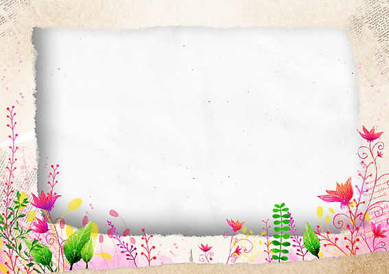 PSD 식물 배너 계절 꽃 종이 백그라운드 잎 일러스트 나뭇잎 안내 프레임 알림판 틀 풍경 사람없음 봄 알림 봄배경 국내일러스트 파일형식