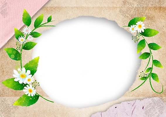 PSD 식물 배너 계절 꽃 종이 백그라운드 잎 일러스트 나뭇잎 안내 프레임 알림판 틀 풍경 사람없음 봄 알림 봄배경 국내일러스트 파일형식