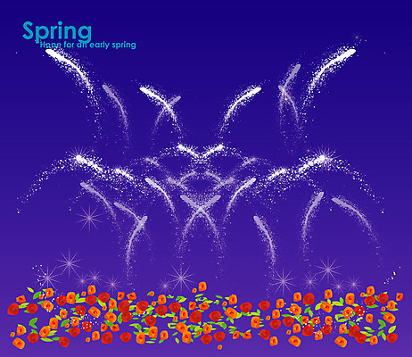 식물 사계절 계절 꽃 백그라운드 일러스트 풍경 사람없음 관광지 축제 봄 진해 진해군항제 봄배경 국내일러스트 AI파일 여행 경상남도 파일형식 벡터