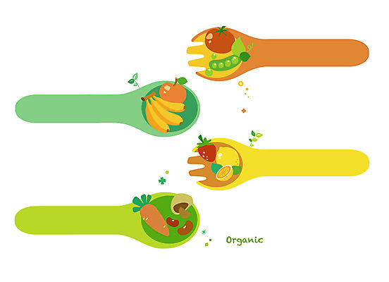 식기 포크 토마토 채소 과일 일러스트 자연 딸기 콩 바나나 사람없음 초록색 환경 숟가락 당근 레몬 친환경 유기농 국내일러스트 AI파일 웰빙 컬러 곡류 뿌리채소 수저 생태계 파일형식 벡터