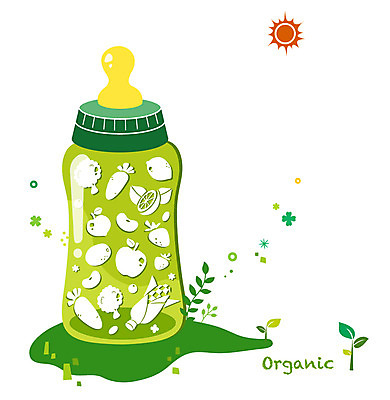 나무 식물 잎 채소 과일 일러스트 자연 사람없음 초록색 태양 환경 아기용품 우유병 젖병 친환경 유기농 국내일러스트 AI파일 자연요소 웰빙 컬러 병_용기 우유 오브젝트 생태계 파일형식 벡터