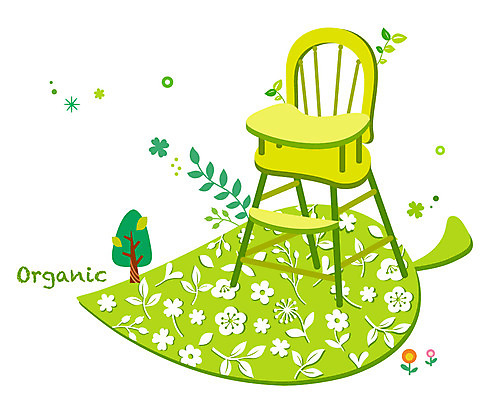 나무 식물 꽃 잎 의자 일러스트 자연 나뭇잎 사람없음 초록색 환경 아기용품 친환경 유기농 아기의자 국내일러스트 AI파일 웰빙 컬러 가구 오브젝트 생태계 파일형식 벡터