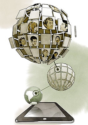 PSD 지구 일러스트 통신 정보기술 사람없음 태블릿 스크린 터치 정보 구 원형 네트워크 스마트 지구촌 편리함 홀로그램 국내일러스트 도형 컨셉 기술 전자제품 스마트기기 파일형식