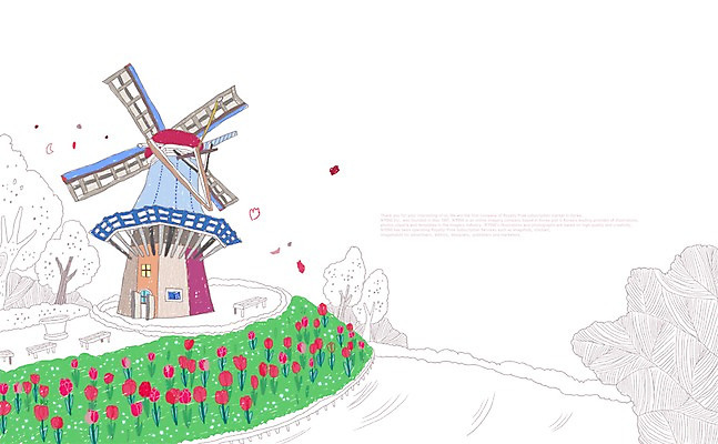 PSD 나무 식물 해외 사계절 계절 공원 꽃 해외여행 여행 백그라운드 꽃밭 일러스트 풍경 사람없음 관광지 봄 풍차 세계여행 네덜란드 세계명소 봄배경 국내일러스트 공공시설 유럽 세계 파일형식