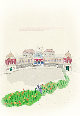 PSD 식물 해외 건축물 사계절 계절 건축 꽃 해외여행 여행 백그라운드 일러스트 풍경 사람없음 관광지 봄 궁전 세계여행 오스트리아 세계명소 벨베데레궁전 봄배경 국내일러스트 유럽 고건축 세계 파일형식