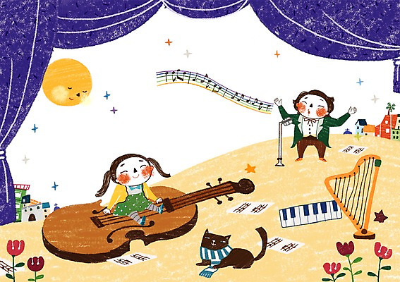 전신 PSD 식물 동물 여자 어린이교육 교육 남자 꽃 어린이 악기 음악 백그라운드 연주 음표 일러스트 포유류 서기 미소 웃음 사람 앉기 소녀 성인 두명 반려동물 고양이 피아노건반 건반 피아노 건반악기 바이올린 오선지 국내일러스트 기호 모션 현악기 문화예술 표정 악보 오선 파일형식