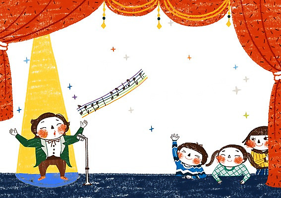 PSD 여자 어린이교육 교육 남자 어린이 음악 백그라운드 음표 일러스트 노래 조명 서기 미소 웃음 사람 손짓 소녀 소년 여러명 성인 친구 가수 무대 커튼 마이크 오선지 스포트라이트 국내일러스트 기호 음향기기 다수 관계 모션 문화예술 표정 음악가 악보 오선 파일형식