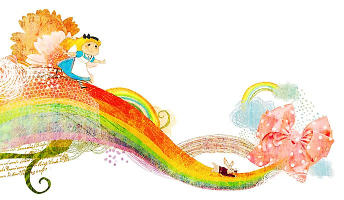 전신 PSD 식물 구름 여자 꽃 리본 어린이 무지개 일러스트 상상 상상일러스트 한명 서기 미소 웃음 사람 소녀 판타지 여자만 여자한명만 어린이만 소녀만 소녀한명만 국내일러스트 자연요소 1 모션 표정 파일형식