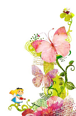 전신 PSD 나무 식물 동물 여자 어린이 나비 곤충 잎 일러스트 상상 주전자 상상일러스트 한명 서기 미소 웃음 사람 소녀 판타지 물뿌리개 토끼 덩굴 물주기 여자만 여자한명만 어린이만 소녀만 소녀한명만 국내일러스트 1 포유류 모션 주방용품 표정 반려동물 파일형식