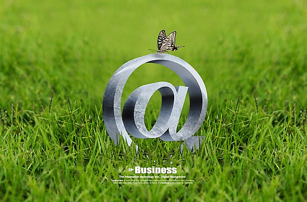 PSD 식물 동물 편집 편집이미지 문자 기호 나비 곤충 비즈니스 잔디 초원 사람없음 3D 풀 이메일 입체 골뱅이기호 편집3D 디지털합성 파일형식