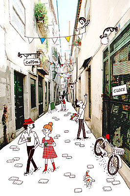 PSD 편집이미지 라이프스타일 커플 여자 남자 길 한쌍 백그라운드 가로등 데이트 포토일러 거리 합성일러스트 미소 웃음 사람 풍경 빌딩 여러명 성인 건물 라이프 자전거 쌍 골목길 만국기 성인만 이미지편집 건축물 공공시설 다수 관계 표정 생활 바이크 국기 파일형식