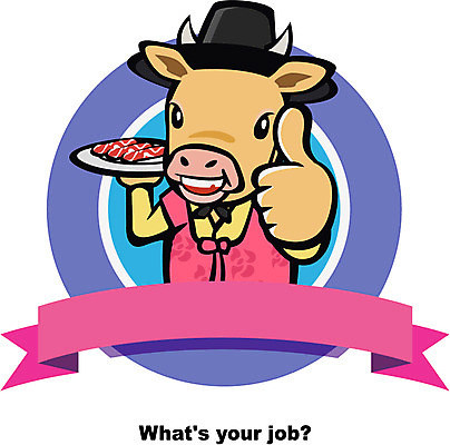 동물 직업 캐릭터 배너 리본 일러스트 포유류 프레임 직업캐릭터 육류 틀 미소 웃음 손짓 사람없음 끈 최고 소 전통의상 한복 한우 육식 일러캐릭터 AI파일 한국전통 전통 식재료 모션 표정 소고기 파일형식 벡터