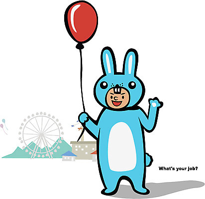 전신 직업 캐릭터 남자 일러스트 직업캐릭터 한명 서기 미소 웃음 성인 놀이공원 놀이기구 대관람차 풍선 웨딩카 토끼복장 일러캐릭터 AI파일 1 옷 모션 자동차 표정 사람 테마파크 파일형식 벡터