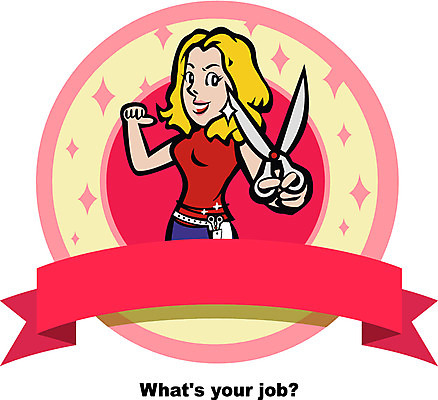 직업 캐릭터 배너 여자 리본 포즈 일러스트 홍보캐릭터 프레임 가위 틀 한명 서기 미소 웃음 사람 손짓 상반신 성인 끈 디자이너 미용사 서비스 미용가위 생활서비스 일러캐릭터 AI파일 1 모션 문구용품 가위_도구 표정 미용용품 파일형식 벡터