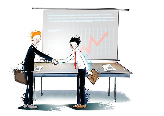 전신 PSD 외국인 여자 남자 화살표 서류가방 가방 일러스트 비즈니스 탁자 넥타이 악수 서기 미소 웃음 사람 정장 성인 두명 손잡기 모임 만남 직장인 비즈니스맨 비즈니스우먼 고객 회의실 상승 바이어 해외바이어 성인만 국내일러스트 직업 잡화 옷 가구 컨셉 모션 표정 인종 손짓 무역 파일형식