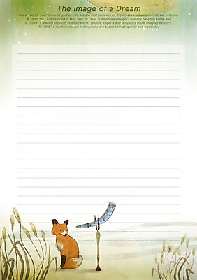 PSD 식물 동물 템플릿 선 줄 포유류 상상 문구용품 프레임 틀 초원 사람없음 판타지 공백 망원경 꿈 달 편지 편지지 레터폼 여우 이미지템플릿 자연요소 오브젝트 파일형식