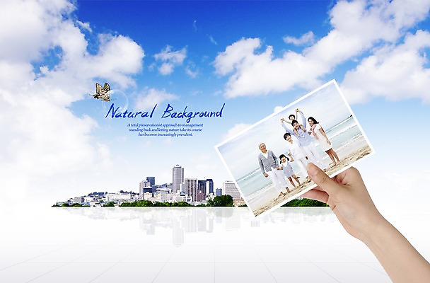 PSD 나무 식물 동물 구름 편집이미지 손 바다 나비 곤충 가족 하늘 대가족 한명 사람 손짓 빌딩 해변 건물 신체부위 물방울 공기방울 가족사진 기념사진 이미지편집 자연요소 1 건축물 관계 모션 파일형식 단체사진