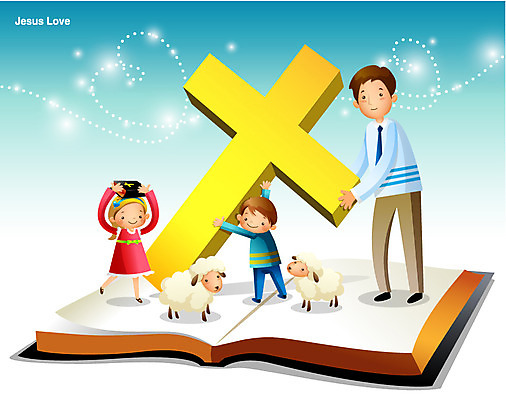 동물 여자 남자 딸 행복 기독교 종교 아들 어린이 백그라운드 십자가 일러스트 포유류 가족 엄마 미소 웃음 사람 소녀 소년 여러명 성인 책 부모 믿음 성경 희망 자녀 양 아빠 교인 국내일러스트 AI파일 감정 다수 종교용품 관계 표정 파일형식 벡터