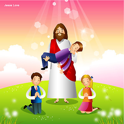 식물 여자 남자 행복 기독교 종교 어린이 백그라운드 일러스트 미소 웃음 사람 소녀 소년 잔디 여러명 성인 믿음 눈감음 희망 기도 예수 손모으기 국내일러스트 AI파일 감정 다수 모션 표정 손짓 신_종교 파일형식 벡터