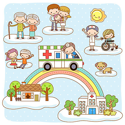 나무 식물 동물 문양 여자 할아버지 노년 남자 할머니 어린이 무지개 무늬 일러스트 의학 주택 건강 병원 미소 웃음 사람 소녀 소년 여러명 성인 치료 태양 건강관리 물방울무늬 환자 간호사 의사 도움 개 강아지 보호 질병 구급차 복지 휠체어 질병관리 국내일러스트 AI파일 자연요소 다수 컨셉 포유류 자동차 표정 관리 건물 반려동물 의료진 사회이슈 파일형식 벡터