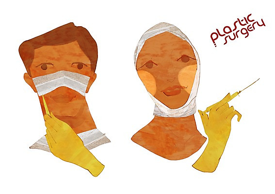 PSD 우먼라이프 라이프스타일 여자 남자 맨라이프 일러스트 주사기 사람 상반신 성인 두명 라이프 뷰티 변화 칼 성형수술 메스 수술매스 성인만 국내일러스트 컨셉 의료기기 생활 수술 수술도구 파일형식