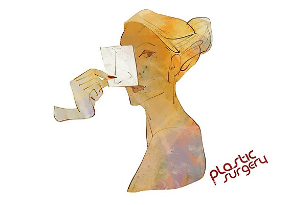 PSD 우먼라이프 라이프스타일 손 여자 얼굴 일러스트 한명 사람 상반신 성인 라이프 신체부위 뷰티 머리 변화 성형수술 코 성인만 코수술 국내일러스트 1 컨셉 생활 수술 파일형식