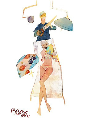 PSD 우먼라이프 라이프스타일 여자 남자 일러스트 휴식 사람 성인 두명 라이프 뷰티 거울 의사 침대 변화 성형수술 손거울 수술실 수술도구 수술대 수술침대 성인만 국내일러스트 가구 컨셉 생활 의료진 의학용품 수술 파일형식