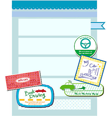 알파벳 영어 리본 선 줄 스티커 일러스트 자동차 사람없음 꼬리표 라벨 물방울무늬 줄무늬 운전 메모지 끈 원형 운전자 국내일러스트 AI파일 도형 문자 육상교통 무늬 모션 프레임 사무용품 운전사 파일형식 벡터