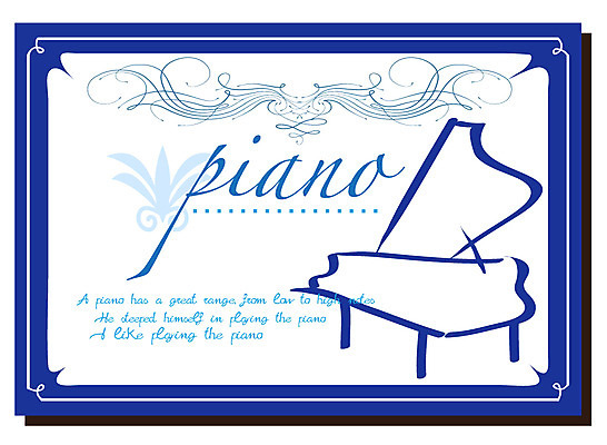 문양 알파벳 영어 악기 음악 스티커 무늬 일러스트 사람없음 꼬리표 라벨 건반 피아노 건반악기 그랜드피아노 국내일러스트 AI파일 문자 문화예술 프레임 파일형식 벡터
