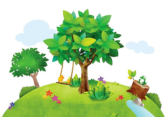 PSD 나무 식물 동물 계절 꽃 호수 백그라운드 일러스트 조류 병아리 개구리 양서류 풍경 사람없음 봄 기둥 연못 풀 숲 나무기둥 나무밑둥 봄배경 국내일러스트 건축 파일형식