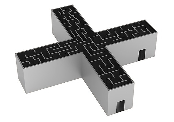 PSD 편집이미지 길 십자가 출입구 사람없음 그래픽 3D소스 3D 입체 미로 길찾기 십자 미로찾기 복잡 어려움 편집소스 편집3D 컨셉 디지털합성 파일형식