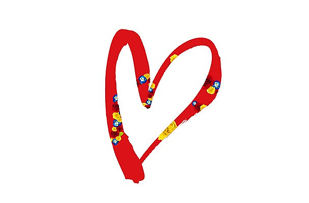 PSD 식물 편집이미지 문자 기호 꽃 잎 사랑 사람없음 빨간색 파란색 장미 노란색 하트 이미지편집 모양 감정 컬러 파일형식