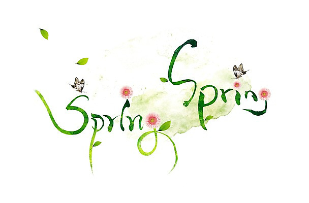 PSD 식물 동물 편집이미지 문자 영어 계절 꽃 나비 곤충 잎 국화 사람없음 봄 이미지편집 파일형식