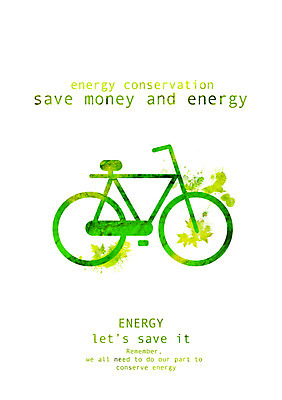 PSD 식물 교통수단 캠페인 잎 일러스트 사람없음 초록색 자전거 에너지 절약 그린에너지 사회이슈 에너지절약 절약생활 국내일러스트 컬러 교통 컨셉 바이크 파일형식