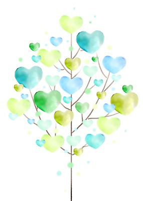 PSD 나무 식물 문양 액자 백그라운드 무늬 패턴 일러스트 프레임 사랑 틀 사람없음 물방울무늬 하트 하트백그라운드 국내일러스트 모양 감정 파일형식