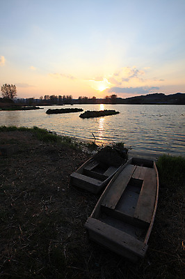 포토 JPG 주간 나무 식물 구름 호수 자연 하늘 한국 풍경 사람없음 야외 강 태양 일출 노을 일몰 풀 습지 나룻배 뭉게구름 경상남도 우포늪 창녕 선박 국내포토 자연요소 아시아 수상교통 배_교통 경상도 생태계 파일형식 구름_자연