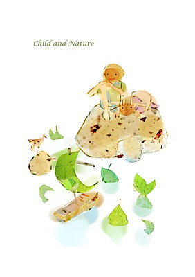 PSD 식물 여자 남자 어린이 잎 일러스트 자연 놀이 미소 웃음 사람 소녀 소년 두명 순수 선박 어린이만 국내일러스트 컨셉 수상교통 표정 생태계 파일형식